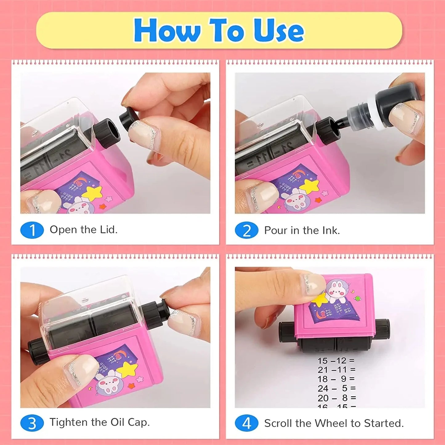 Digital Math Roller Stamp