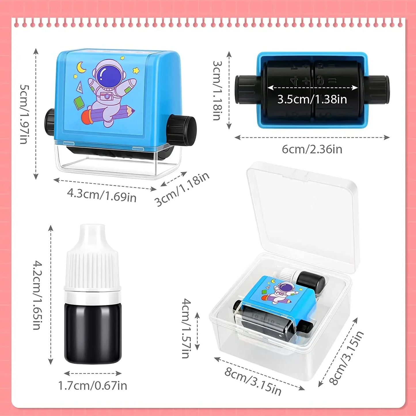 Digital Math Roller Stamp