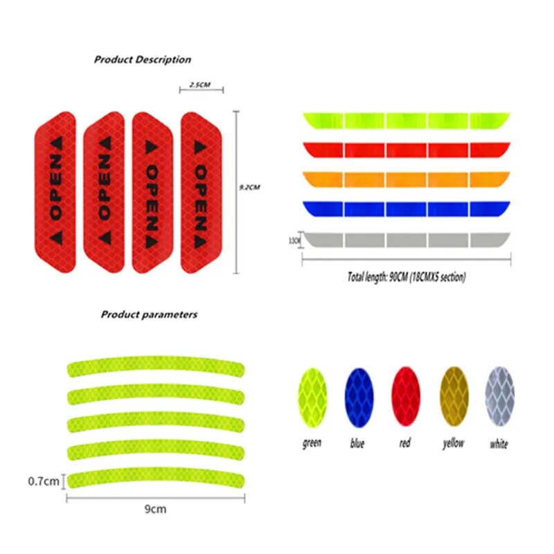 Car Wheel Hub Reflective Stripes