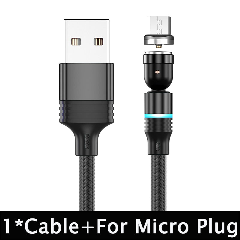 Hot Selling 540° Rotate Magnetic USB Cable