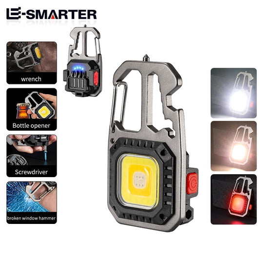 Multi-function Flashlight Keychain Lamp