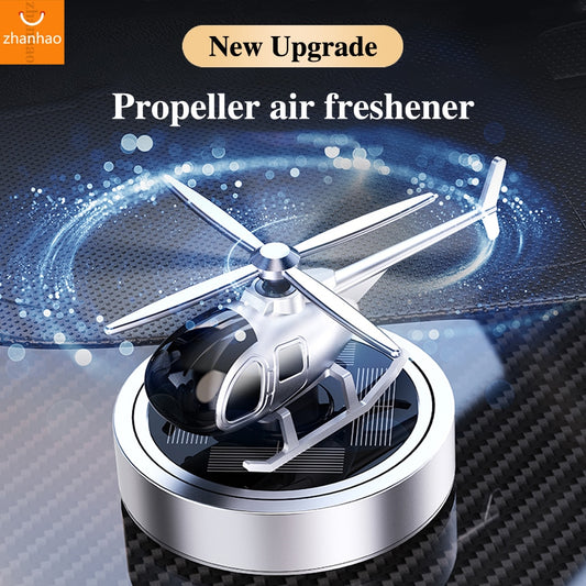 Car Air Freshener Solar Helicopter